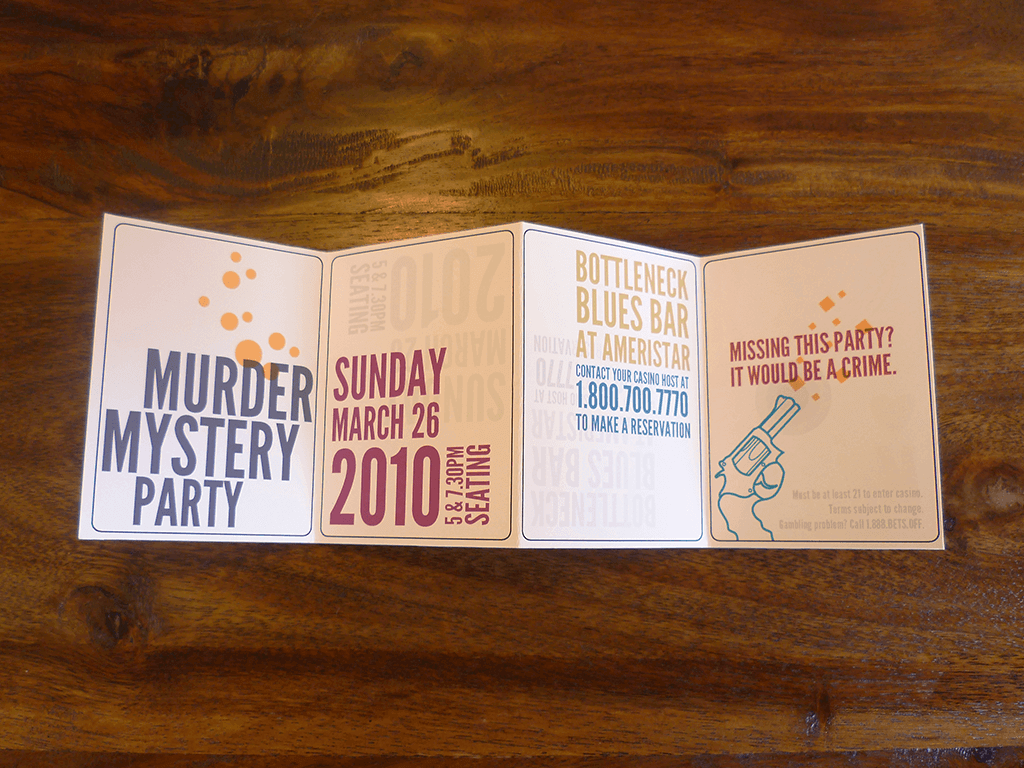 Murder Mystery Party Invitation: Inside