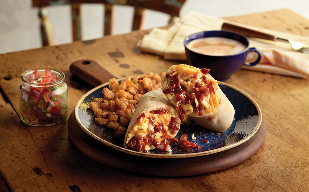 BBQ Pork Breakfast Burrito