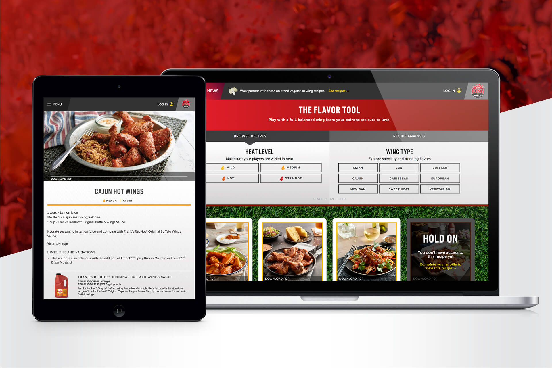 King of Wings Website: Recipes